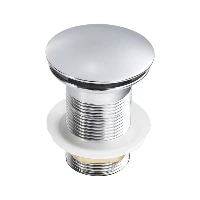 One Push Pop-Up Waste Without Overflow Hole - Chrome