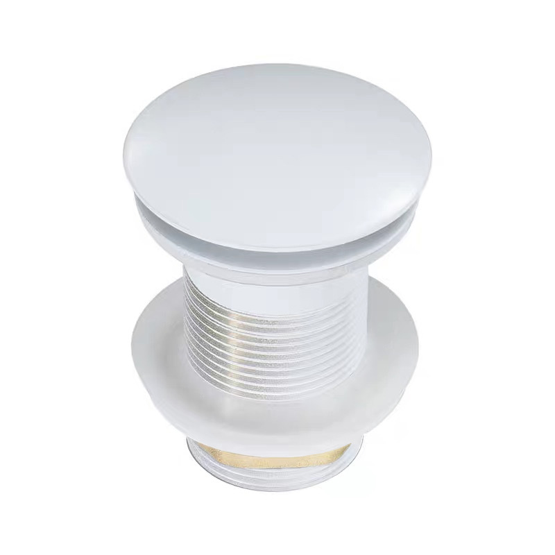 One Push Pop-Up Waste Without Overflow Hole - Matt White